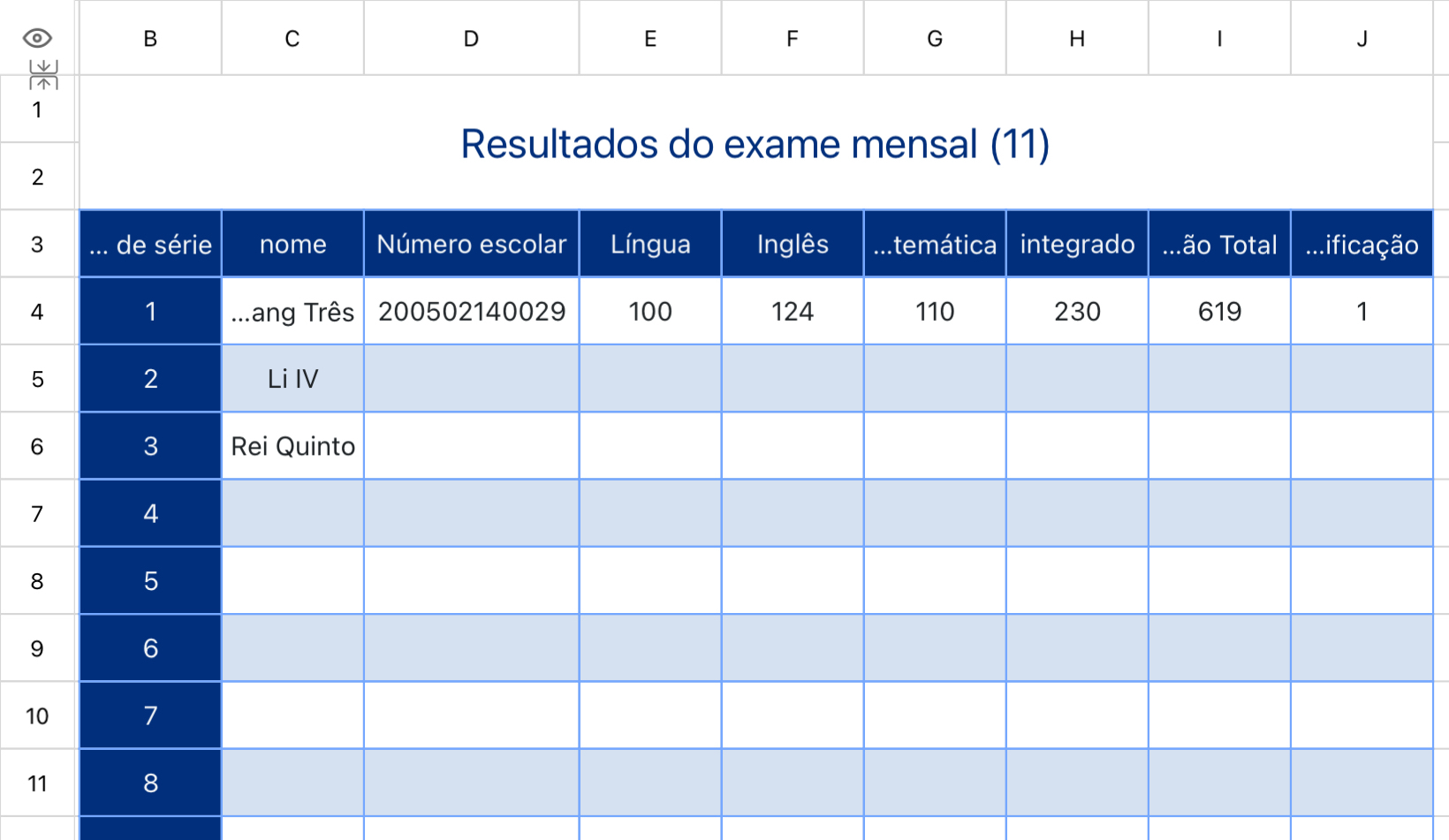 Transcrição do exame mensal do ensino médio